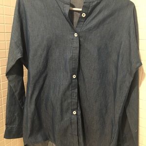 Denim high low tunic